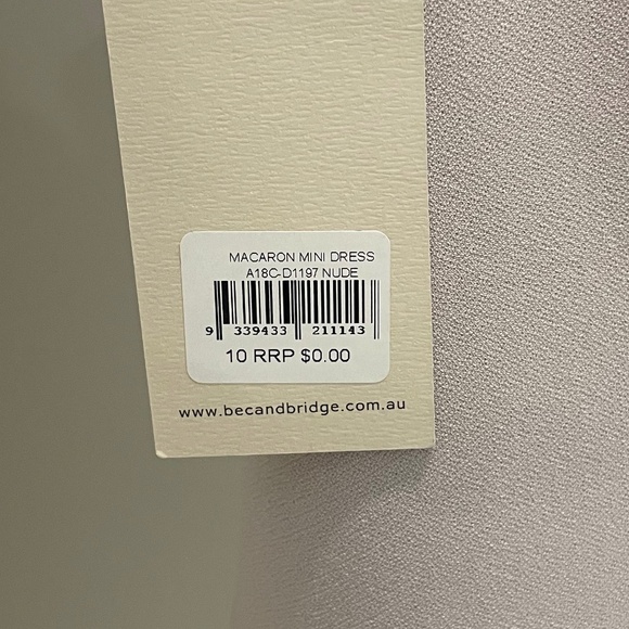 NWT Bec + Bridge Nude Macaron Mini Dress (Size US 6) - Picture 10 of 10